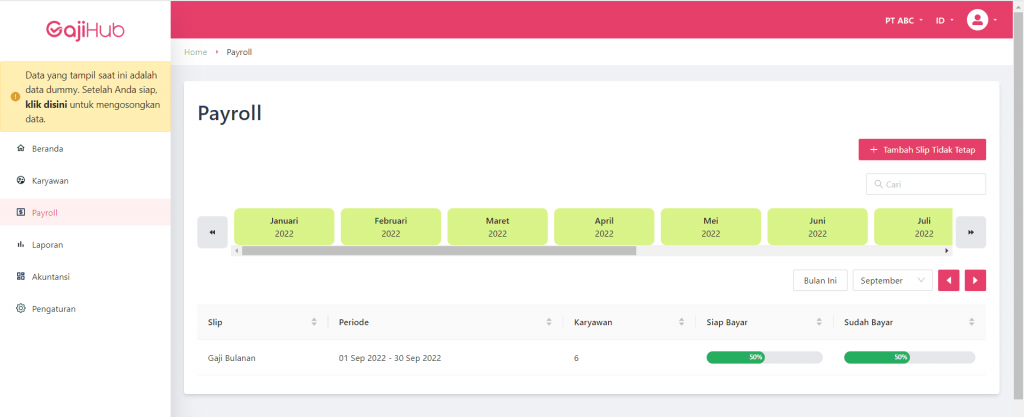 Fitur Payroll dari Software Payroll dan HRIS Gratis dan Terbaik - Gajihub